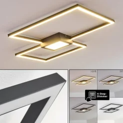 Plafonnier Narpes LED Anthracite, 1 lumière