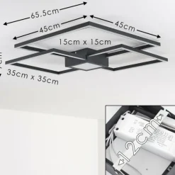 Plafonnier Narpes LED Anthracite, 1 lumière
