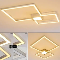 Plafonnier Narpes LED Nickel mat, 1 lumière