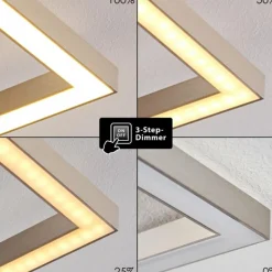 Plafonnier Narpes LED Nickel mat, 1 lumière