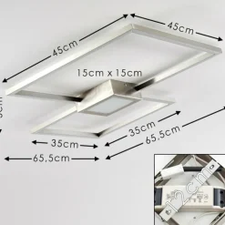Plafonnier Narpes LED Nickel mat, 1 lumière