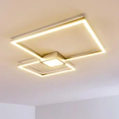 Plafonnier Narpes LED Nickel mat, 1 lumière