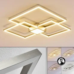 Plafonnier Narpes LED Nickel mat, 1 lumière