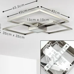 Plafonnier Narpes LED Nickel mat, 1 lumière