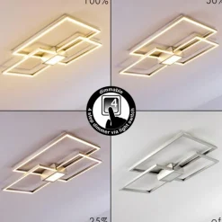 Plafonnier Narpes LED Nickel mat, 1 lumière