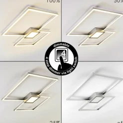 Plafonnier Narpes LED Nickel mat, 1 lumière