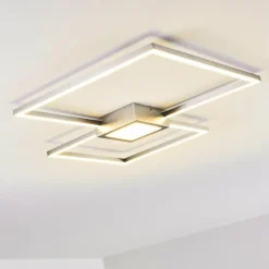 Plafonnier Narpes LED Nickel mat, 1 lumière
