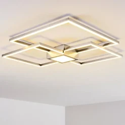 Plafonnier Narpes LED Nickel mat, 1 lumière