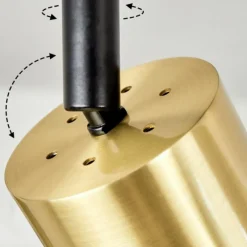 Plafonnier Neftenbach Laiton, Noir, 4 lumières