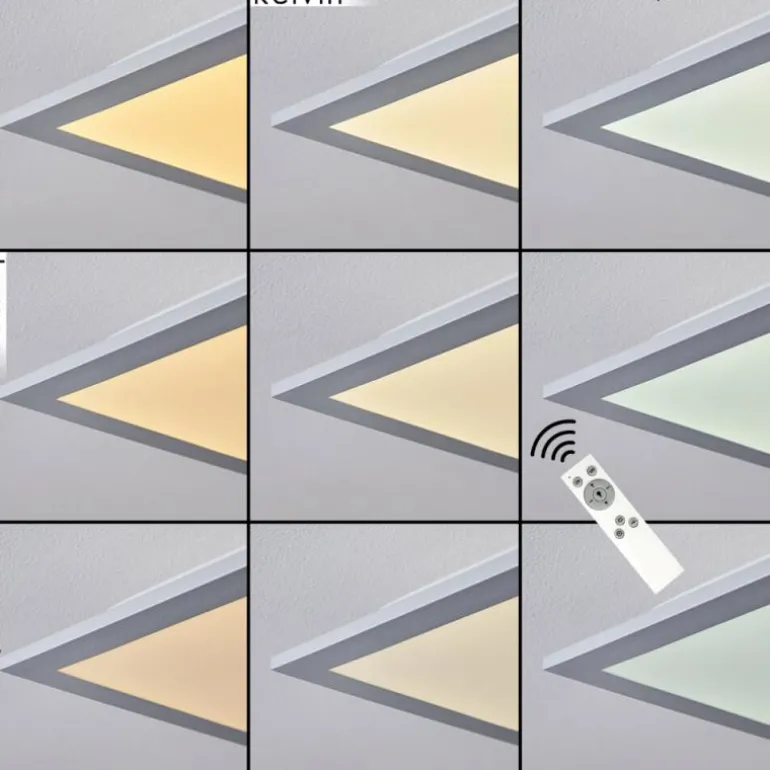 Plafonnier Nexo LED Blanc, 1 lumière, Télécommandes