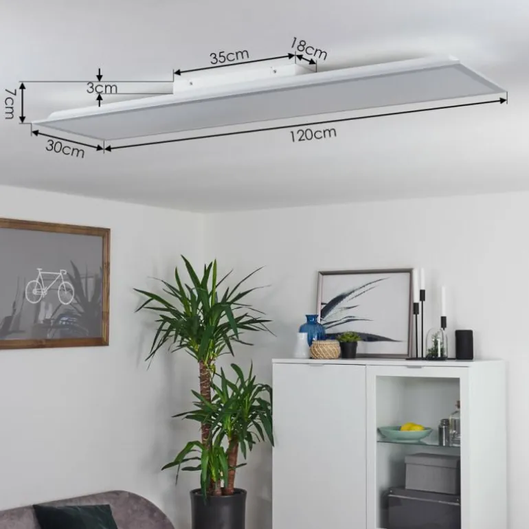 Plafonnier Nexo LED Blanc, 1 lumière, Télécommandes