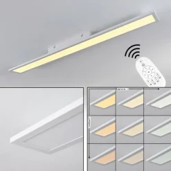 Plafonnier Nexo LED Blanc, 1 lumière, Télécommandes