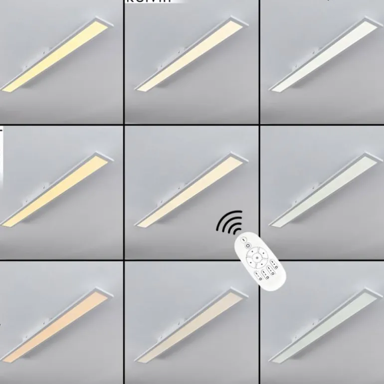 Plafonnier Nexo LED Blanc, 1 lumière, Télécommandes