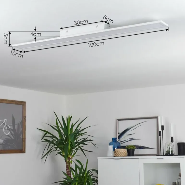 Plafonnier Nexo LED Blanc, 1 lumière, Télécommandes