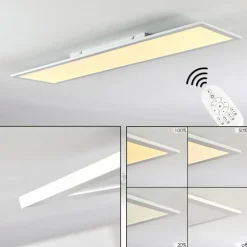 Plafonnier Nexo LED Blanc, 1 lumière, Télécommandes