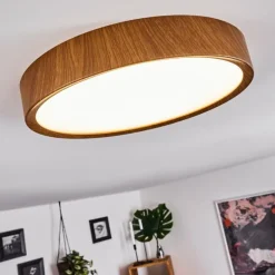 Plafonnier Nexo LED Bois foncé, 1 lumière