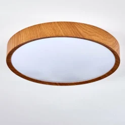 Plafonnier Nexo LED Couleur bois, Blanc, 1 lumière