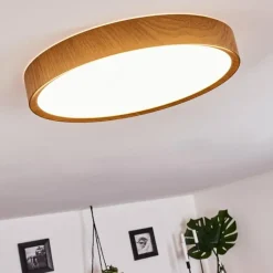 Plafonnier Nexo LED Couleur bois, Blanc, 1 lumière