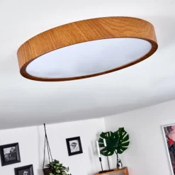 Plafonnier Nexo LED Couleur bois, Blanc, 1 lumière