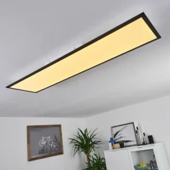 Plafonnier Nexo LED Noir, 1 lumière, Télécommandes