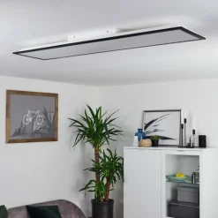 Plafonnier Nexo LED Noir, 1 lumière, Télécommandes