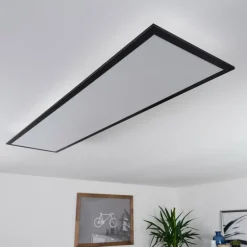Plafonnier Nexo LED Noir, 1 lumière, Télécommandes