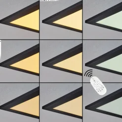 Plafonnier Nexo LED Noir, 1 lumière, Télécommandes