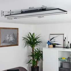 Plafonnier Nexo LED Noir, 1 lumière, Télécommandes