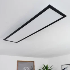 Plafonnier Nexo LED Noir, 1 lumière, Télécommandes