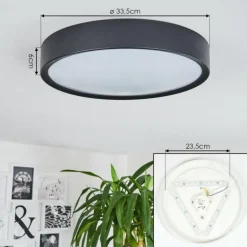 Plafonnier Nexo LED Noir, 1 lumière