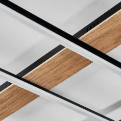 Plafonnier Nganbeto LED Couleur bois, Noir, 1 lumière