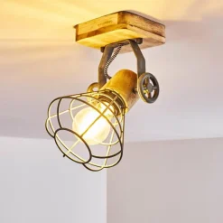 Plafonnier Nifun Brun, Gris, 1 lumière