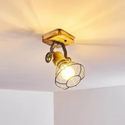 Plafonnier Nifun Brun, Gris, 1 lumière