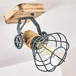 Plafonnier Nifun Brun, Gris, 1 lumière