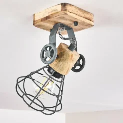 Plafonnier Nifun Brun, Gris, 1 lumière