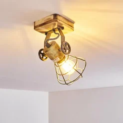 Plafonnier Nifun Brun, Gris, 1 lumière