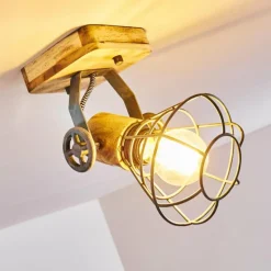 Plafonnier Nifun Brun, Gris, 1 lumière