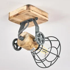 Plafonnier Nifun Brun, Gris, 1 lumière