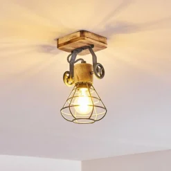 Plafonnier Nifun Brun, Gris, 1 lumière