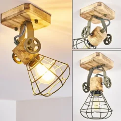 Plafonnier Nifun Brun, Vert, 1 lumière