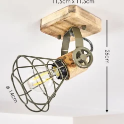 Plafonnier Nifun Brun, Vert, 1 lumière