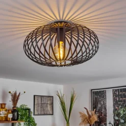 Plafonnier Nomenome Noir, 1 lumière