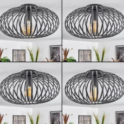 Plafonnier Nomenome Noir, 1 lumière