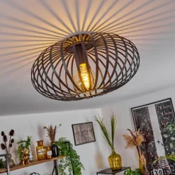 Plafonnier Nomenome Noir, 1 lumière