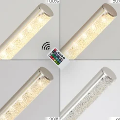 Plafonnier Noppa LED Chrome, Nickel mat, 2 lumières, Télécommandes, Changeur de couleurs