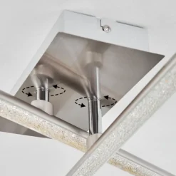 Plafonnier Noppa LED Chrome, Nickel mat, 2 lumières, Télécommandes, Changeur de couleurs