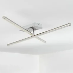 Plafonnier Noppa LED Chrome, Nickel mat, 2 lumières, Télécommandes, Changeur de couleurs