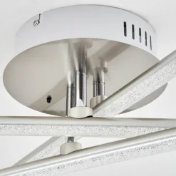 Plafonnier Noppa LED Chrome, Nickel mat, 3 lumières, Télécommandes, Changeur de couleurs