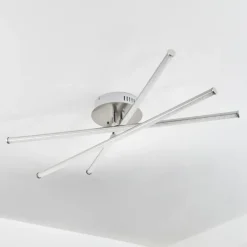Plafonnier Noppa LED Chrome, Nickel mat, 3 lumières, Télécommandes, Changeur de couleurs