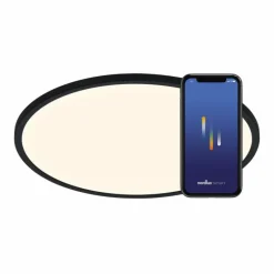Plafonnier Nordlux OjaSmart LED Noir, 1 lumière